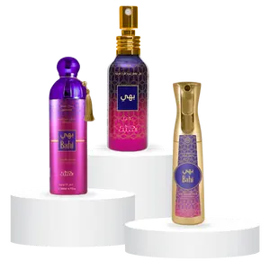 Nabeel Perfumes | Bahi | Perfume Body Spray + Perfume Gel + Water Based Air Freshener | Unisex Fragrance | 60 ML - 320 ML | Bergamot - Vanilla & Praline Notes