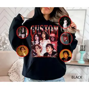 [HOODIE] Custom Bootleg Rap , Custom Face Shirt With Name, 90s Graphic Tee Style, Personalize Your Name, Gift For Him, For Her, Cotton Womenswear