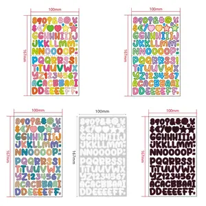 A set of 5 letter stickers in different colors| English Letter Stickers & Colored Numbers - DIY Notebook, Children's Gift, Water Cup Decals|Cup stickers，Toys and Hobbies>DIY Hobbies>Scrapbooks and Printmakers>Stickers