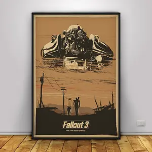 Fallout 3 Atomic Game Poster | Wall Art | Wall Prints | Home Decor | Kraft Paper Print | Gift Poster | Game Poster Y72