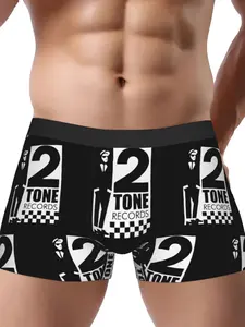 Ska Music Print Underwear - Non- Briefs with Ska Logos (Compatible for Ska Outfits) - Comfortable Casual Wear for Ska Fans Boxers Briefs