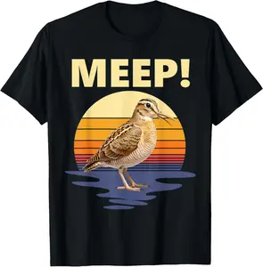 100% Cotton Funny Meep Bird Saying Meep Meme American Woodcock meep T-Shirt