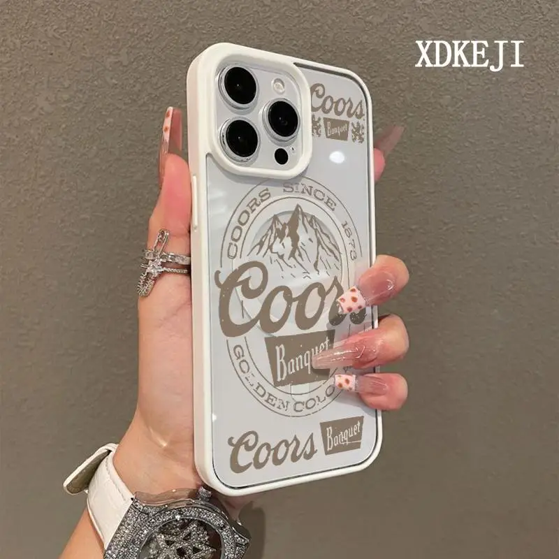 Vintage COORS Letter Pattern Premium Magnetic Phone Cases for iPhone 16 15 14 Pro Max 13 12 11 Plus Smartphone Shockproof Protection Acrylic Cover Cel