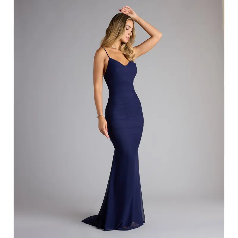 navy blue windsor dress Windsor Wrap Front Maxi