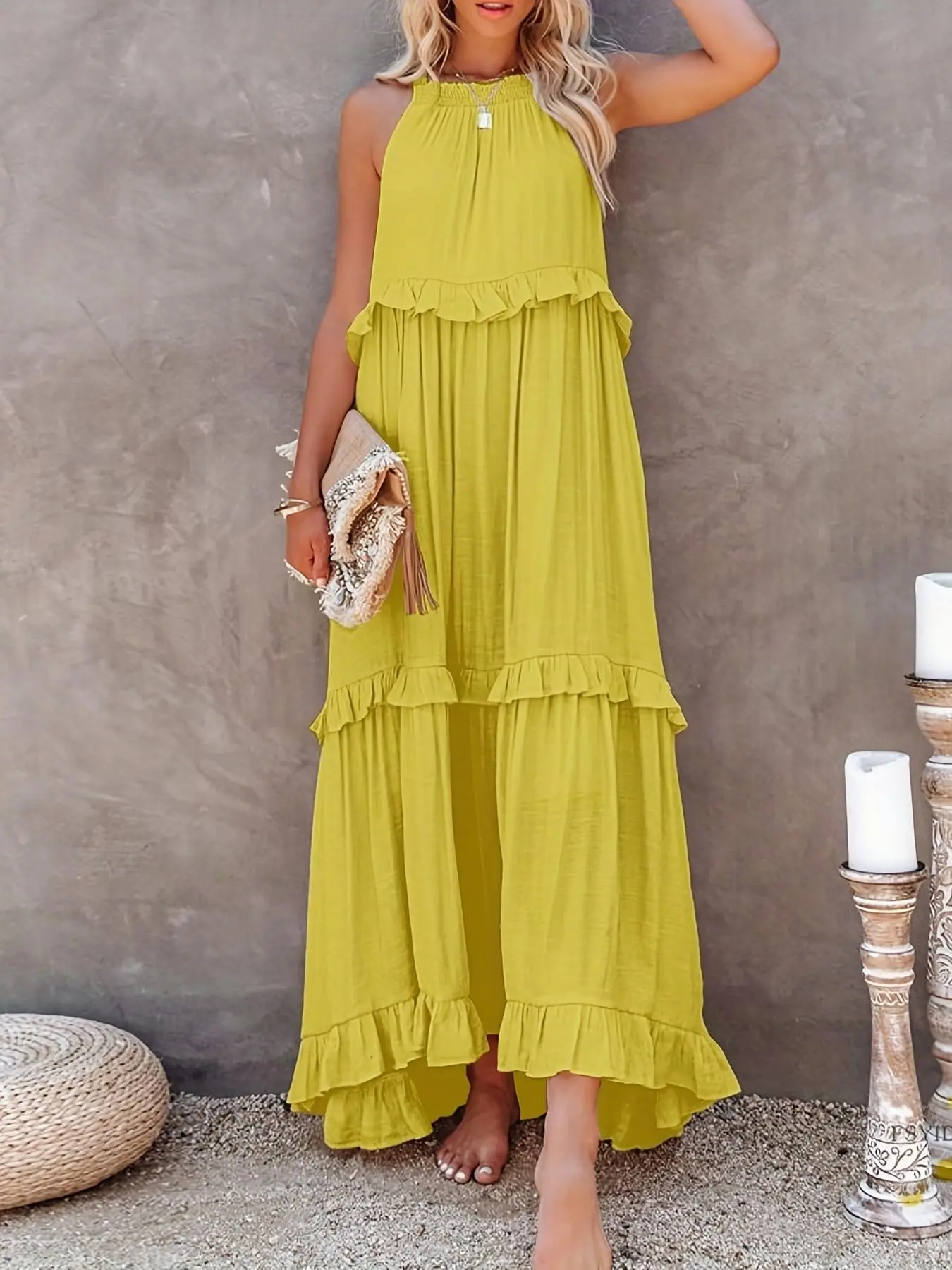 Summer Holiday Women's Dress, Breathable Short Sleeve Loose Fit Dress,  Irregular Hem Cake Style Dress for Travel & Casual Outings - TikTok Shop