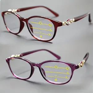 1 Pair of New Three in One Multifunctional Reading Glasses Designed Specifically for Women, Oval Full Frame Reading Glasses, Comfortable and High-definition, Suitable for Work or Daily Use, a Good Choice for Gifts