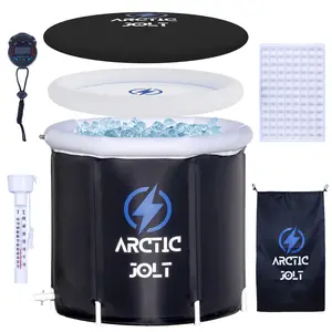 Arctic Jolt Cold Plunge / Portable Ice Bath Bundle with Carry Bag, Thermometer, and More
