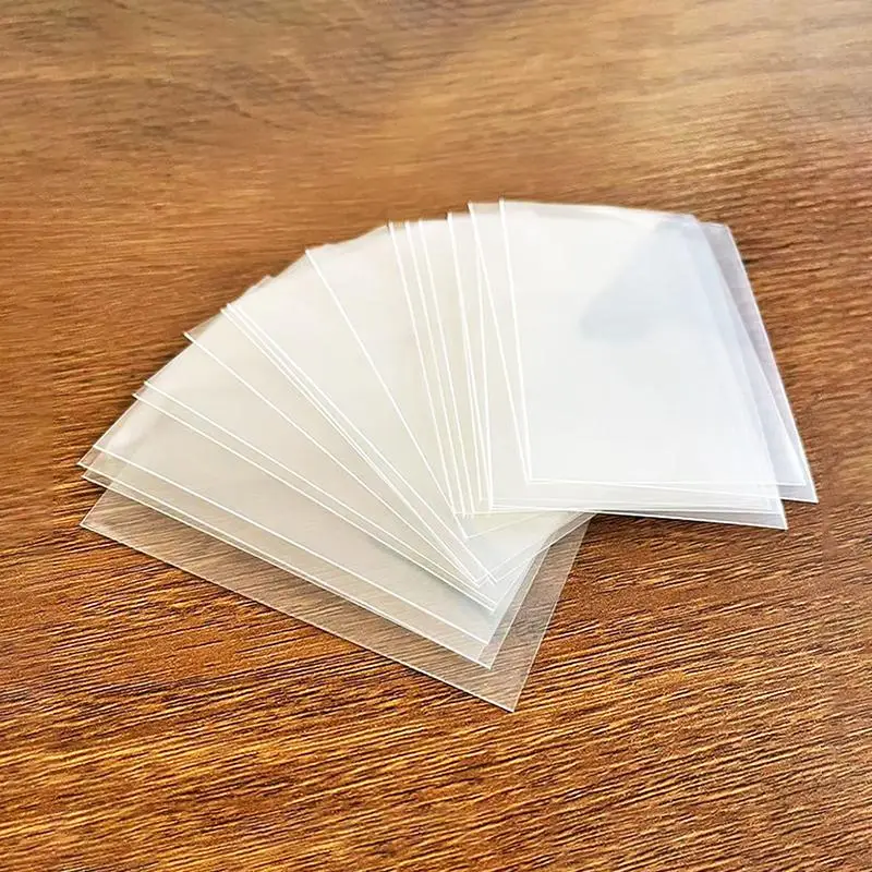 50pcs Clear Card Protector, Wateproof Card Cover, Card Sleeves, Office Supplies