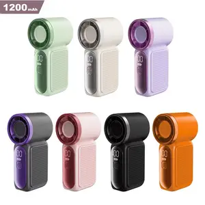 Mini Handheld Fan with LED Display – USB Rechargeable Turbo Pocket Fan, High-Speed Portable Cooling for Travel, Makeup & Outdoor, Perfect Gift for Women