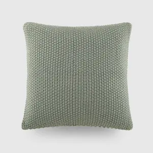 Stitch Knit Throw Pillow Cover And Pillow Insert - Becky Cameron, Eucalyptus, One Size