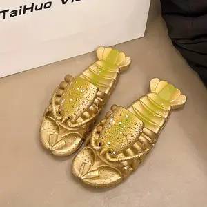 TaiHuo VI 2025 New Lobster Slippers Large Size Unisex EVA Material Non-Slip Beach Outdoor Home Slippers Casual Breathable Slip-On Family Footwear Boy Tsinelas Flipflop