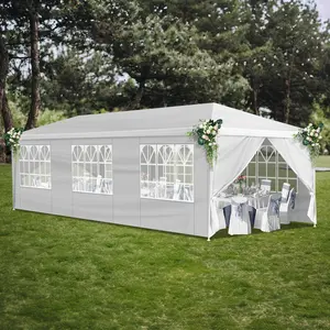 10'x30' Heavy-Duty Party Tent with 8 Removable Sidewalls, All-Weather Waterproof Canopy for Weddings, Camping, Patio, and Outdoor Events - Easy Setup and Durable Design 10'x30' Outdoor Canopy Tent, Party Tent Wedding Tent with 8 Removable Sidewalls tiktok