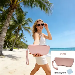 1pcs Silicone Eyeglass Case, Portable Sunglasses Storage Bag, Waterproof Scratch-Resistant, Ideal for Daily Use and Travel, Gift Option