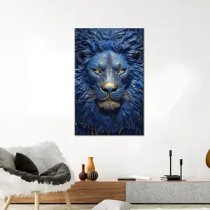 [UNFRAMED POSTER] Lion Canvas Art, Abstract Wall Decor, King Wall Art, Modern Poster Decor, Lion Lover Gift, Canvas Wall Art, Home Decor Wall Art, Poster Art