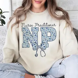Toile Nurse Practitioner  T-SHIRT / Sweatshirt /Hoodie  , Toile Stethoscope Bow Shirt, Nurse Practitioner Shirt, New NP Gift