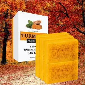 12 PCS Turmeric & Tartaric  Soap, Cleansing Soap, Body Soap Cleansing Skin Care Products, Suitable For Bath Care, Containing Natural Ginger Extract, Deep Cleaning Moisturizing Handmade Soap