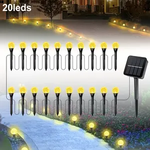 Solar Bubble Ball Pathway Lights Set of 20, solar landscape lights, Adjustable Security Lighting, 8 Modes for Lawn Garden Party Wedding Tent Camping Christmas Decorations, Solar Lights Outdoor