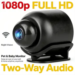 Wireless 2.4Ghz WiFi Home Security Camera, 1080P HD Indoor Camera, 180° Rotatable Lens, Remote Control, Motion Detection, Night Vision, Two-Way Audio for Pet & Home Monitoring, Wifi Indoor Cameras