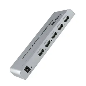 4 Port 4K HDMI KVM Splitter Seamless Switcher 4 In 1 Out for Gaming PC