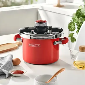 6L Pressure Cooker, 1pc Stainless Steel Pressure Cooker, Universal Non Stick Pot, Household Cookware for Induction Cooker, Gas Stove, Electric Ceramic Stove, Home