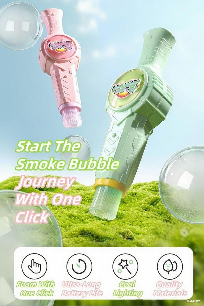 Fog Bubble Machine, Rechargeable Automatic Electric Smoke Bubble Machine, Magic Smoke Bubble Maker, Colorful Lights & Music, Bubble Fog Game for Parties, Beaches, Summer.Gift for Boys, Girls