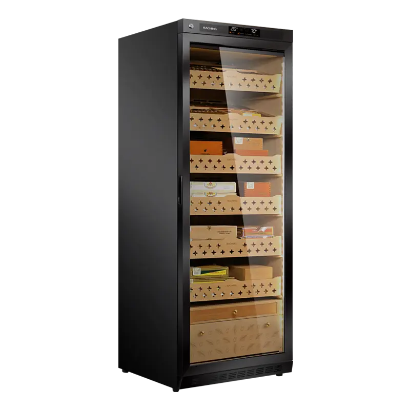 Climate Control Cabinet, Raching MON2800 Cabinet with Ammonia Removal, 330L Wood Frame Cabinet for Storing&Aging - Black