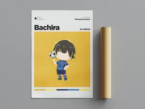 Meguru Bachira Poster Minimalist Anime Wall Art Decor Premium Matte Vertical Posters 4k Quality Movie