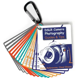Cheat Sheet Photography Accessories Camera Accessories for Canon Nikon Sony Photography Gifts for Photographer Quick Reference Cards Guides Tips Settings Exposure Modes Composition And More 4×3in Photographic Fill Light Covers Clip Photographic Kit