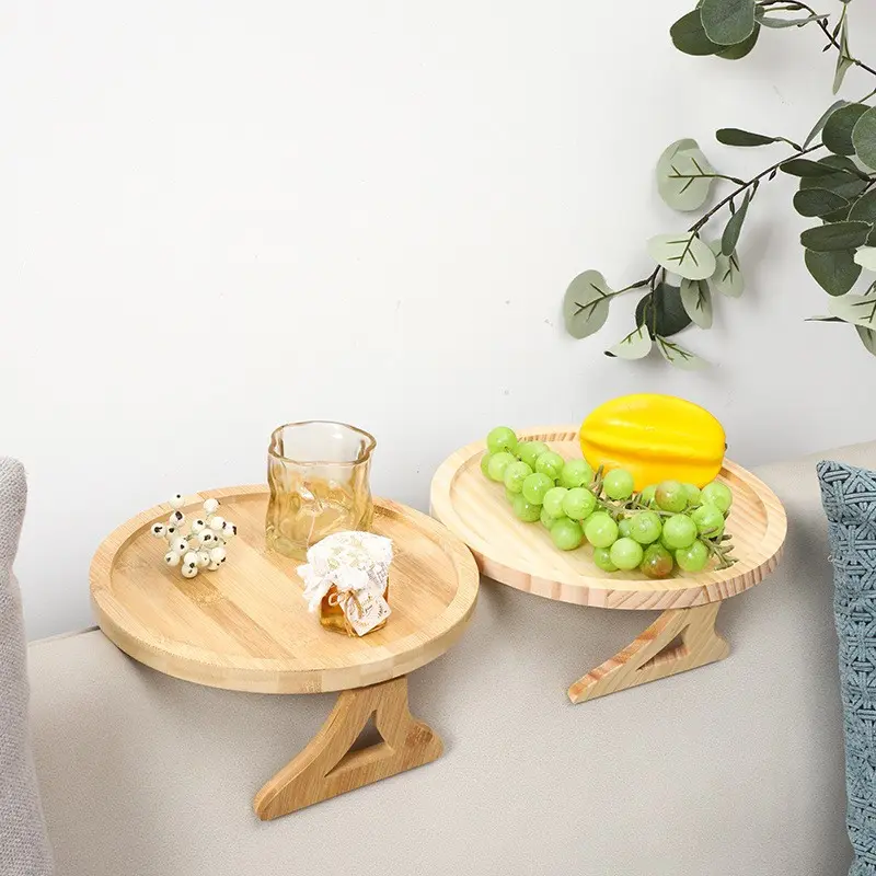 Foldable Sofa Armrest Tray, 1 Count Wooden Sofa Armrest Tray, Sofa Armrest Table for Living Room Home Hotel Office, Folding Table, Fold Up Table, Portable Table, Space Saving Table
