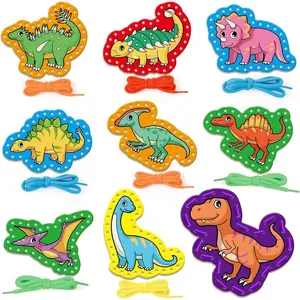 SQ-HDJ015 Lacing Cards,Sewing Kit for Kids,Fine Motor Toys,Shoe Tying Practice,Classroom Must Haves,Manipulatives for Preschoolers,Homeschool Supplies,Preschool Learning Activities,Toddler Crafts