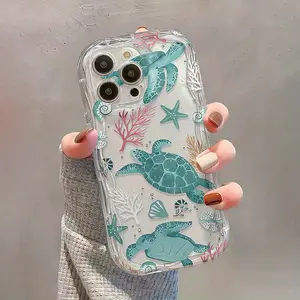 A Uniquely Designed Phone Case Featuring a Swimming Turtle, Compatible with Various Models of The iPhone Including The 17 16, 11, 12, 13, 14, 15 Series, As Well As The 7 Plus, 8 Plus, X, And More.