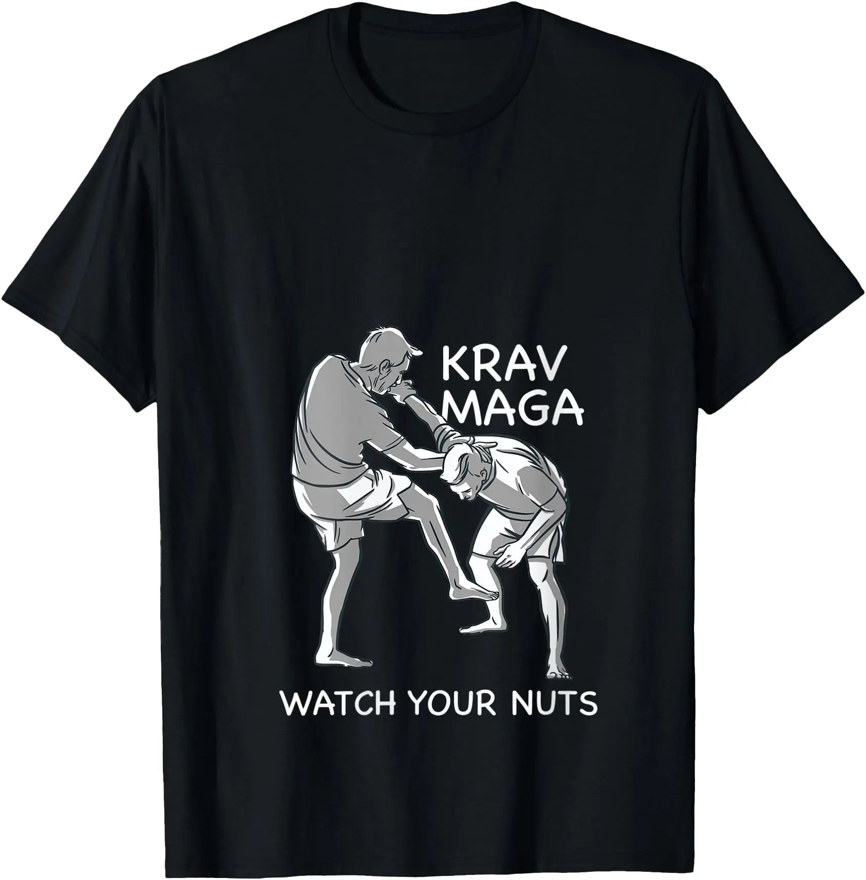 Womens Watch Your Nuts - Krav Maga Combat and Self Defense Unisex T-Shirt Cotton Menswear Man Classic