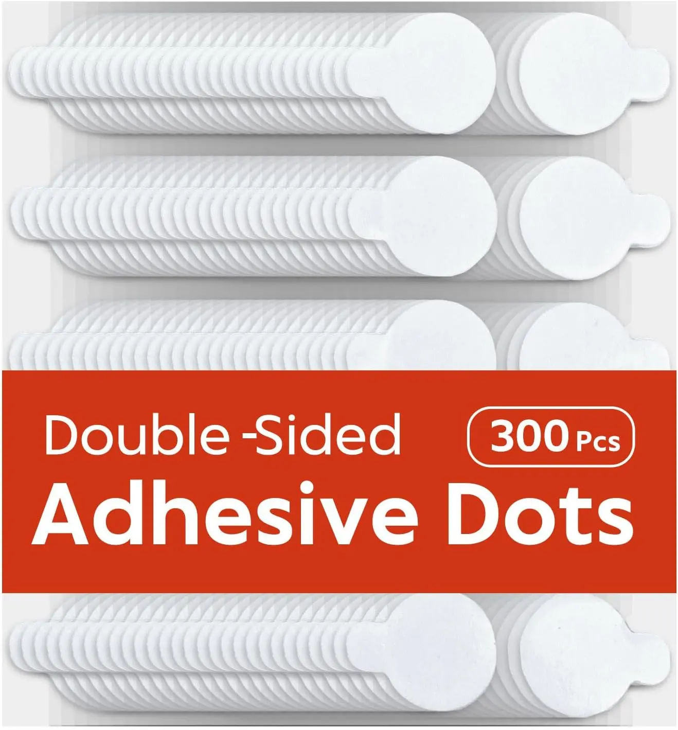 300 Pcs Double-Sided Dot Stickers - Removable 0.8" (20mm) Adhesive Putty Stickers, Anti-Slip, Clean & Convenient Option for Scrapbook Pages, DIY Projects & Crafts
