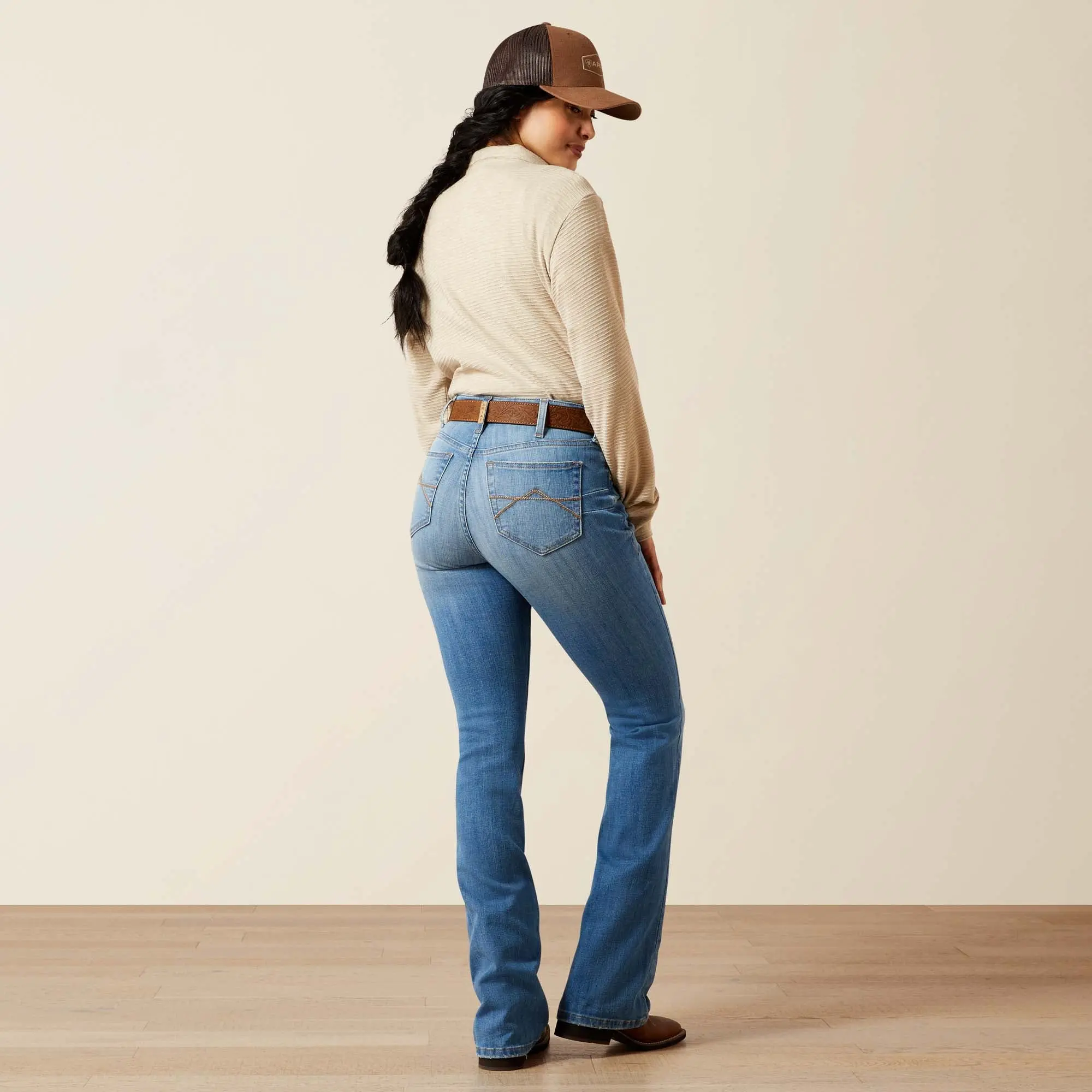 Ariat Women's R.E.A.L. "Camellia" High Rise Glendale Boot Cut Jeans 10065880