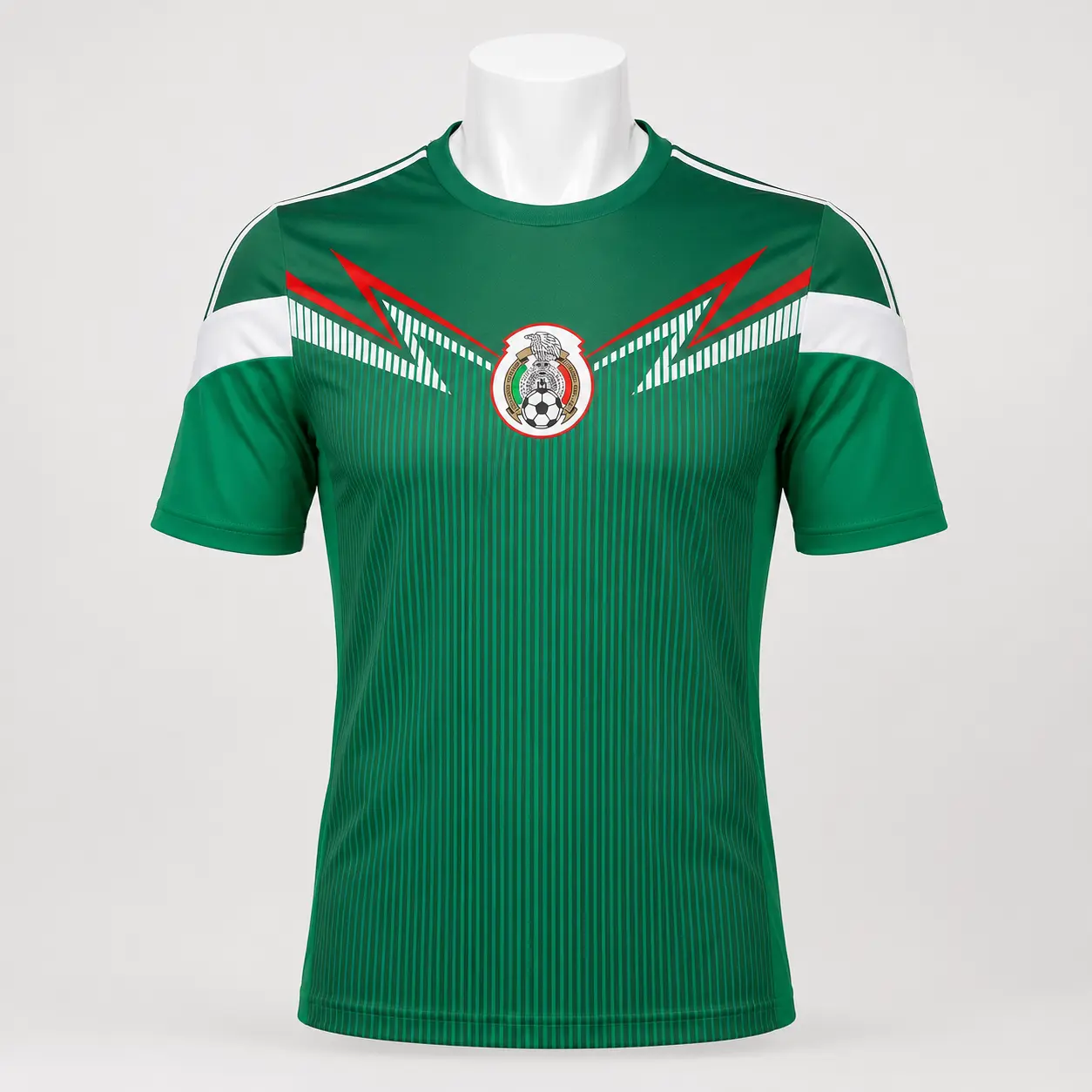 [Hot] - Mexico 2014 Home Soccer Jersey - Full Print Logo