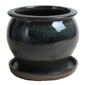 Trendspot  4 in. Studio Pot, Drip Green