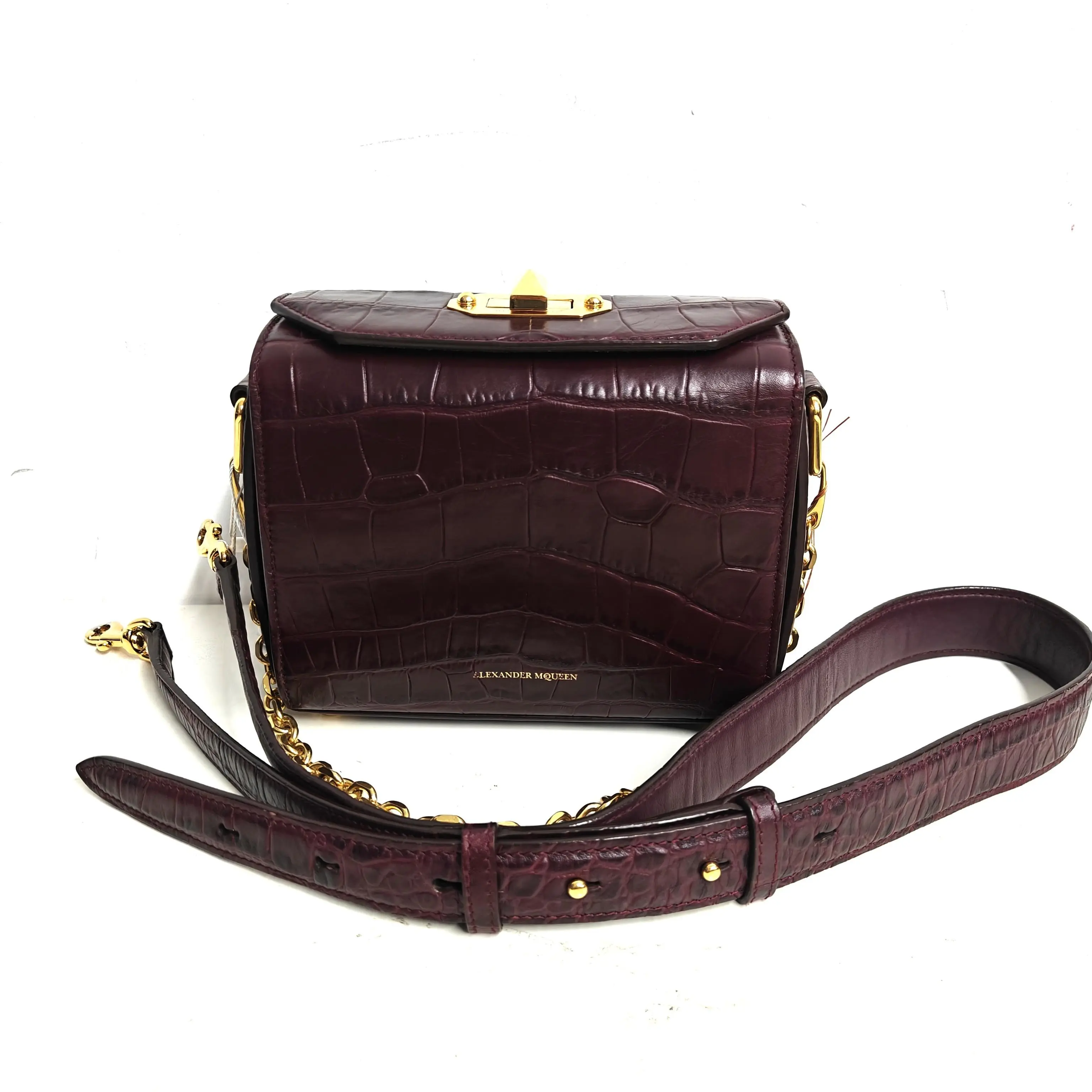 Pre-owned Alexander McQueen McQueen Leather Shoulder Bag C0807808017
