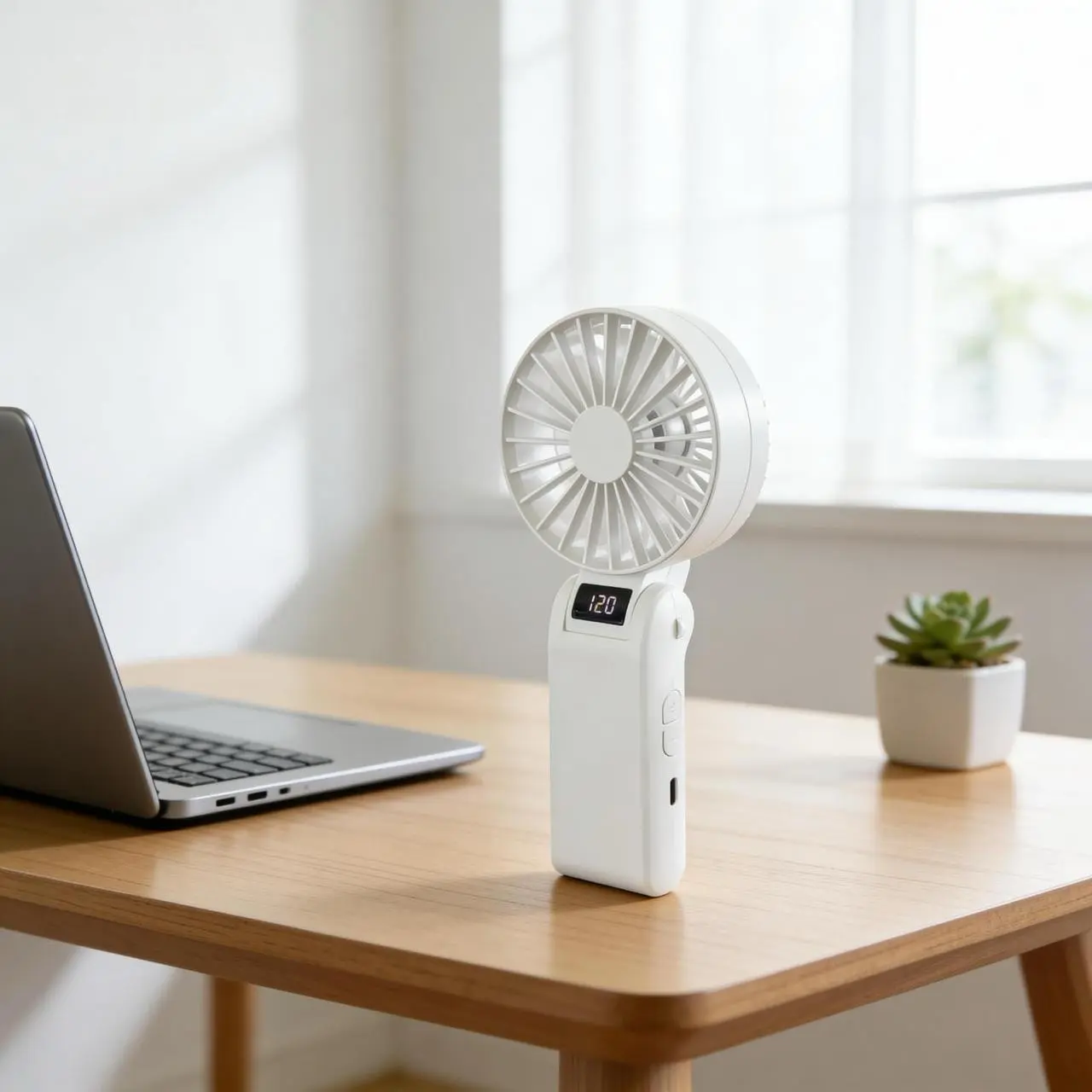 Mini Portable Rechargable Handheld Portable fan with Turbo Cooling 2000mAh 120 Speeds | 20000 RPM Hand Held Fan Rechargeable Powerful Mini Personal fan for Travel, Outdoor, Beach & Makeup