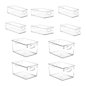 Sorbus Set of 10 Clear Organizer Bins