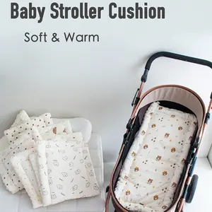 Cute Cartoon Print Baby Stroller Mat, Soft Comfortable Fabric, Portable Design, Hand Washable, Suitable for All Seasons, Perfect Gift