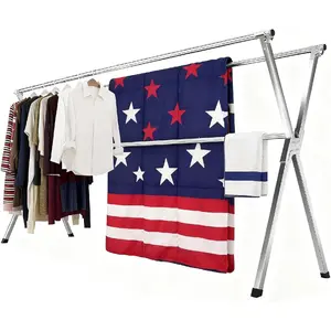 Clothes Drying Rack Folding Indoor, Foldable Laundry Drying Rack, Laundry Hanger Dryer Rack with 20 (79.55'')