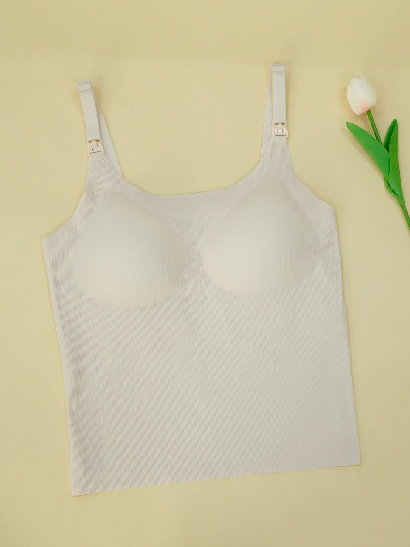 Maternity Nursing Bra Vest with Built-In Pads, One-Touch Front Open Design, Comfortable Breastfeeding Underwear for Pregnant Women, Pregnancy Nursing Bras
