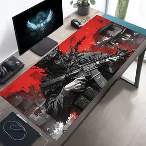 Tactical Combat Soldier XXL Gaming Mouse Pad 30x80cm Inch Extended Desk Mat Waterproof Non-slip Stitched Edges for Gamer Gift