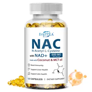 Daitea NAC with NAD Health Supplement,Supports liver health,Support skin health,120 Capsules