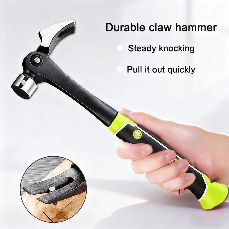 Pro Magnetic Claw Hammer, 16oz All-Steel Construction & Nail Starter