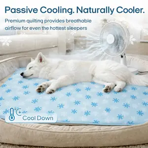 Pet Cooling Mat - Washable Gel, Waterproof Ice Silk Pad for Dogs & Cats, Suitable for Couch, Crate (Sizes S-L)