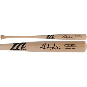 Brandon Nimmo Texas Rangers Autographed Blonde Marucci Game Model Bat - Fanatics Authentic Certified