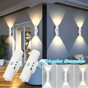 Smart Sensor Wall Lights USB Rechargeable LED Night Light Adjustable Brightness Auto On/off Function Modern Indoor Lighting Home Decor Light for Bedroom Hallway Stairs Office