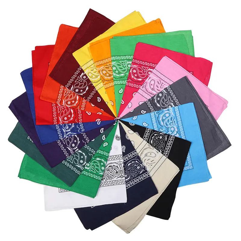 6 Packs Paisley Pattern Bandanas Face Mask Square Scarf Headwear