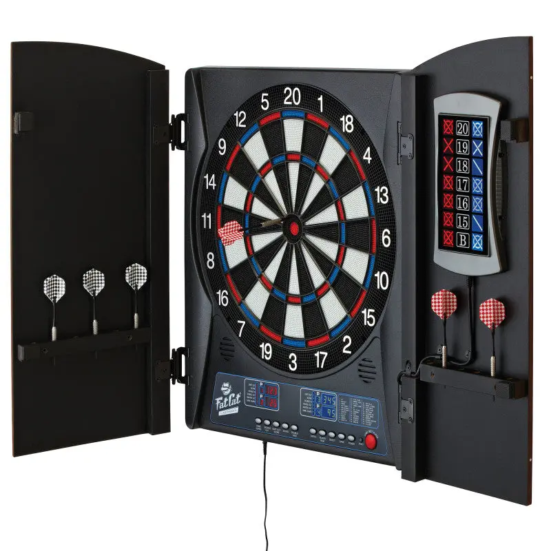 Electronic Dartboard Cabinet for Adults Gaming, Sleek 13.5" Target with Backlit LCD, Supports 8 Players with 28 Games, Includes Soft Tip Darts & 90-Day Warranty, Ac Adapter, 90 Days, Small Dartboards, 13.5 Inches, Electronic Scoring Dartboards